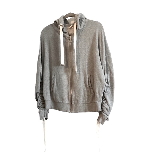 Cloth by RD Zip Up Oversized Hoodie Heather Grey Size Small - Picture 2 of 12